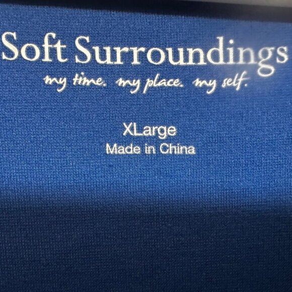 Soft Surroundings Asymmetrical Long Maxi Dress Womens XL Blue Lagenlook Coastal - Picture 3 of 12